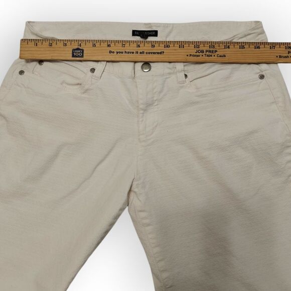 Eileen Fisher Cream Ankle & Cropped Jeans Pants Sz 12 - Picture 4 of 9